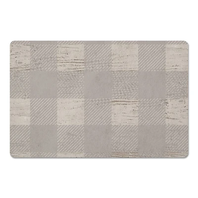 Gray Buffalo Check Floor Mat