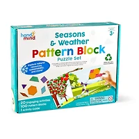 Hand2mind® Seasons & Weather Pattern Block Puzzle Set