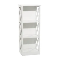White Wood Traditional Shelving Unit