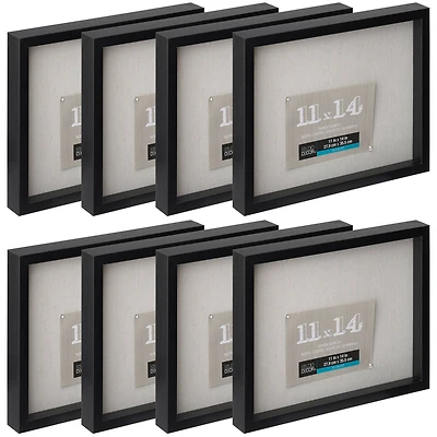 8 Pack: Black 11" x 14" Belmont Shadow Box by Studio Décor®