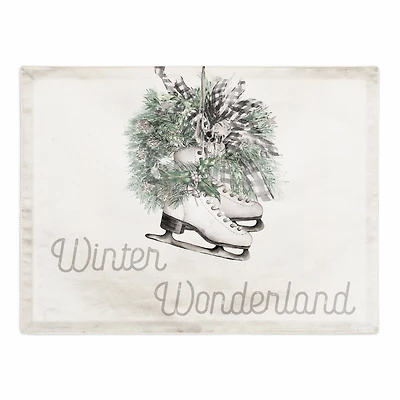 Wreath Winter Wonderland 18x14 Poly Twill Placemat