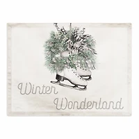 Wreath Winter Wonderland 18x14 Poly Twill Placemat