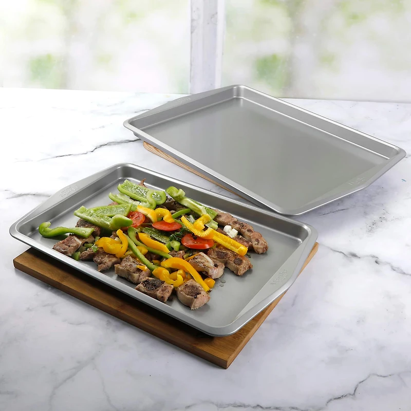 Martha Stewart 2 Piece Carbon Steel Cookie Sheet Set