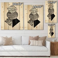 Designart - Tropical Palm Leaf With Abstract Geometry Shapes I