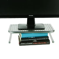 Mind Reader Silver Monitor Stand