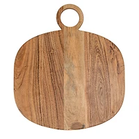 Hello Honey® 15.75" Natural Oval Handled Acacia Wood Cheese & Cutting Board