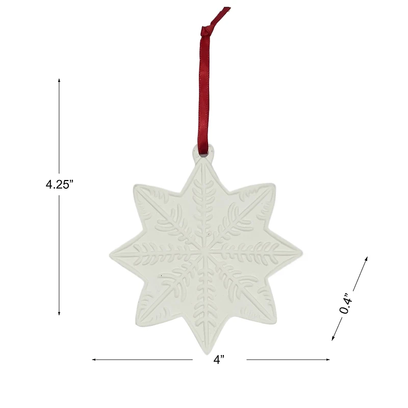 4.25" DIY Ceramic Snowflake Ornament by Make Market®