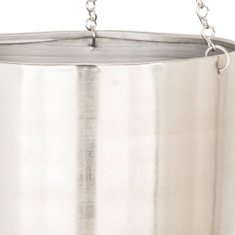 Silver Metal Glam Hanging Planter Set