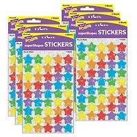 Trend Enterprises® superShapes Super Stars Sparkle Stickers, 6 Packs of 180ct.