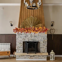 5ft. Berries with Orange & Red Leaves Artificial Fall Harvest Garland