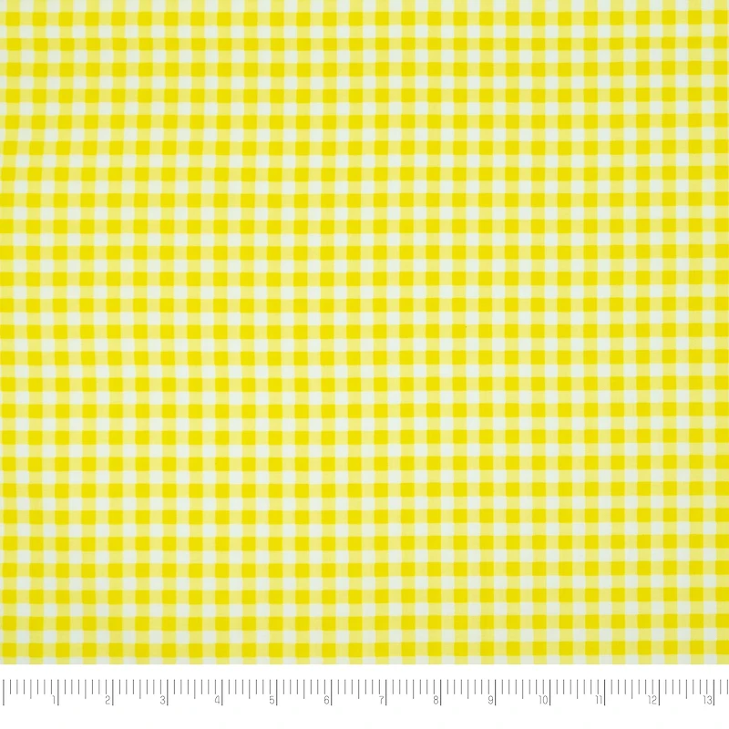SINGER Yellow Plaid Cotton Fabric