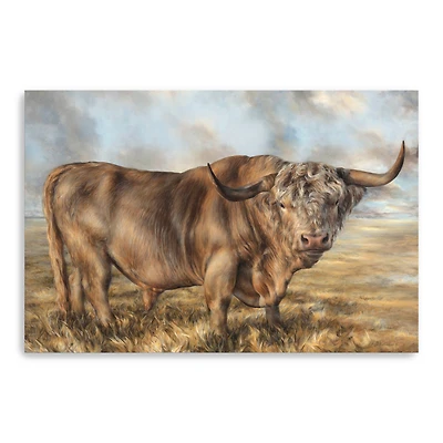 Lumaprints Highland Brown Bull Canvas Giclée Art