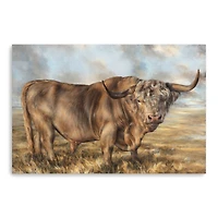 Lumaprints Highland Brown Bull Canvas Giclée Art