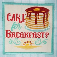 DII® Rise & Shine Breakfast Embroidered Dish Towel Set