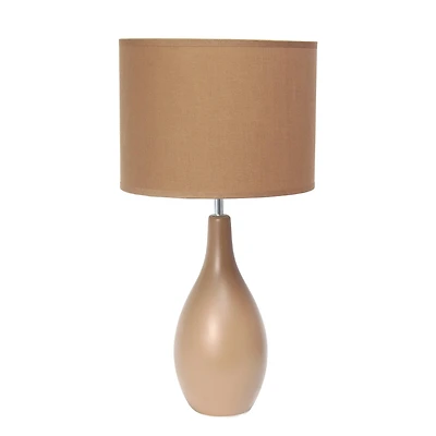 Creekwood Home Essentix 18.1" Light Brow Dewdrop Table Lamp