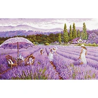 Luca-s Lavender Field Counted Cross Stitch Kit