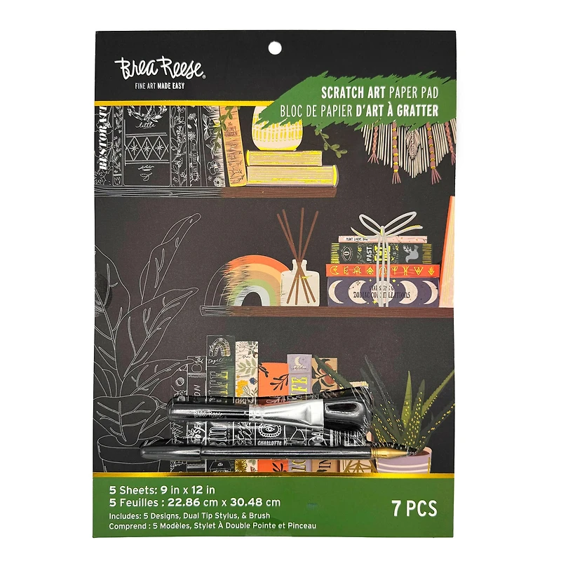 Brea Reese™ 9" x 12" Bookish Scratch Art Paper Pad