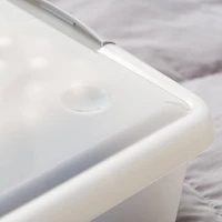 IRIS® 40qt. Clear Store & Slide Box with Lid & Gunsmoke Gray Latches