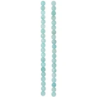 Aqua Faceted Quartzite Round Beads, 6mm by Bead Landing™