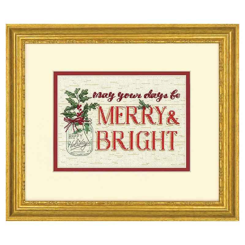 Dimensions® Counted Cross Stitch Kit, Merry & Bright
