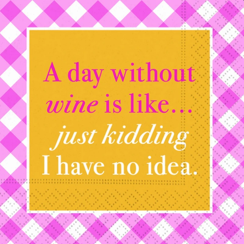 JAM Paper Day Without Wine Cocktail Napkins, 40ct.