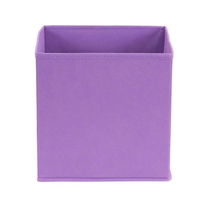 Household Essentials 11" Purple Storage Cubes with Diagonal Lip Handles, 6ct.