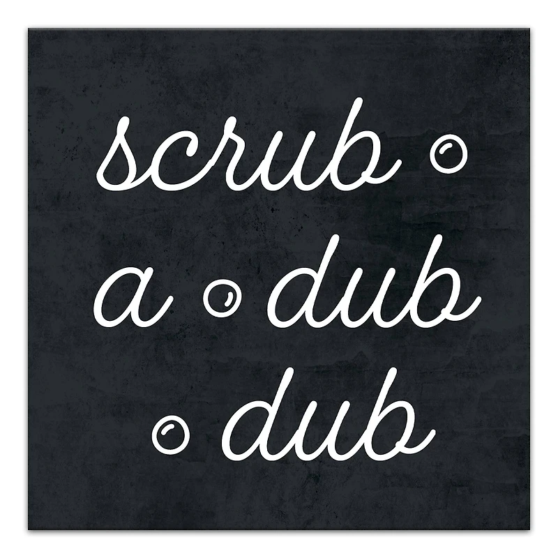 Scrub A Dub Dub 12" x 12" Canvas Wall Art