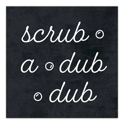 Scrub A Dub Dub 12" x 12" Canvas Wall Art