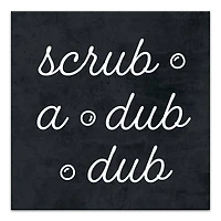 Scrub A Dub Dub 12" x 12" Canvas Wall Art