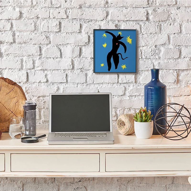 Stupell Industries Matisse Cat Icarus Classic Painting Parody, 12" x 12"