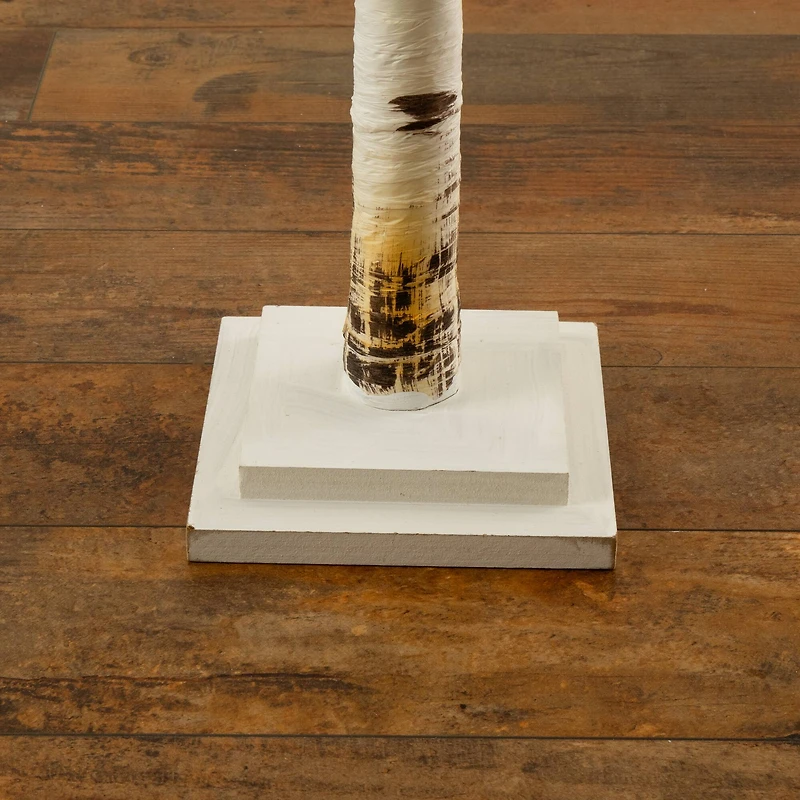 4ft. Pre-Lit Birch Artificial Christmas Tree, Warm White LED Lights