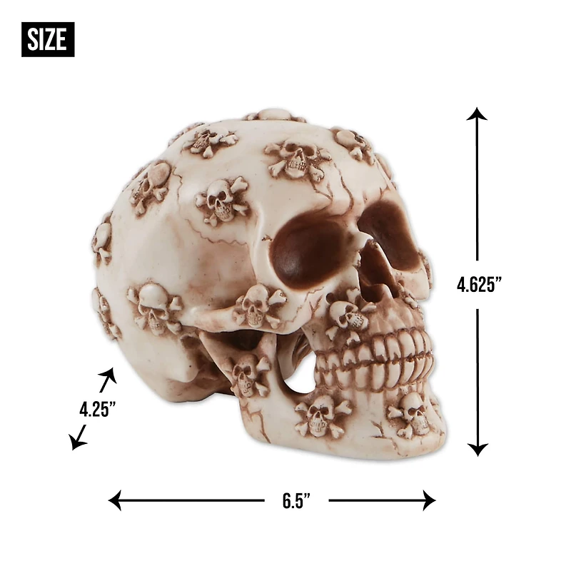 Dragon Crest Grinning Dia De Los Muertos Skull Décor