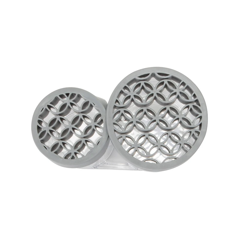 Simplify Gray 2 Compartment Cosmetic Brush Holder