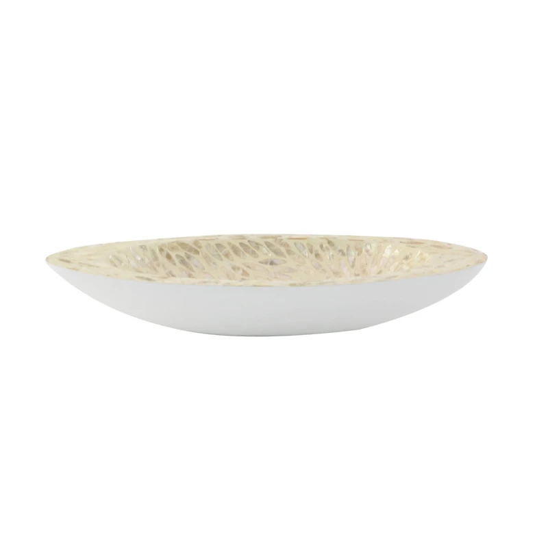 White Mother of Pearl Coastal Tray