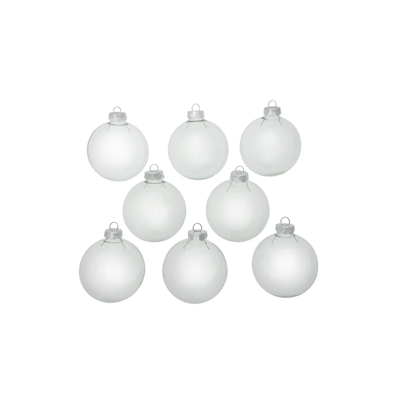 Whitehurst 8ct. 3.5" Clear Glass Ball Ornaments