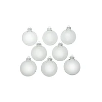 Whitehurst 8ct. 3.5" Clear Glass Ball Ornaments