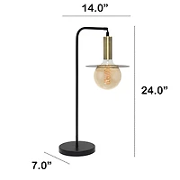 Lalia Home 24" Black Oslo Table Lamp