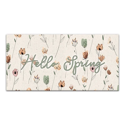 Earthy Botanical Doodles 10" x 20" Canvas Wall Art