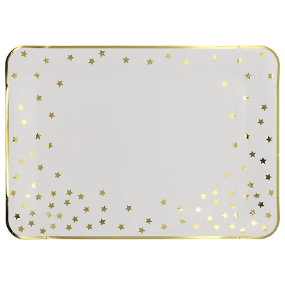 9" x 13" Gold Stars Paper Serving Trays, 2ct. by Celebrate It™