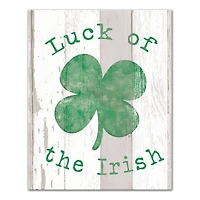 Luck Irish Clover 16" x 20" Canvas Wall Art