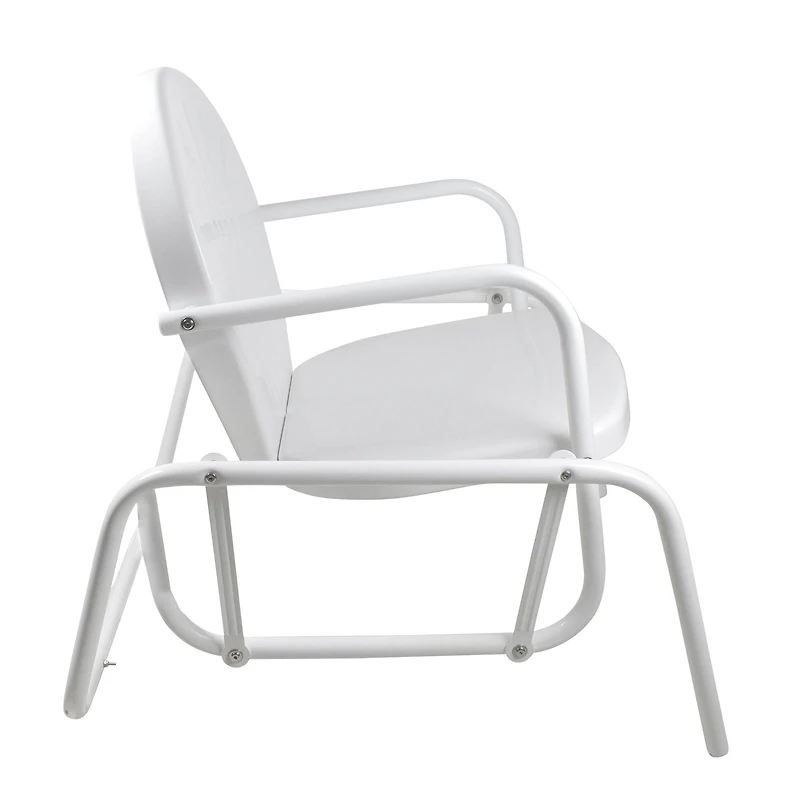 Outdoor Retro Metal Tulip Glider Patio Chair