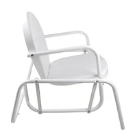 Outdoor Retro Metal Tulip Glider Patio Chair