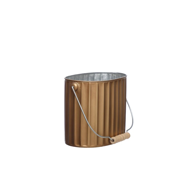 6" Gold Ribbed Metal Bucket by Ashland®