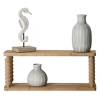 American Art Decor Galleon Wall Shelf, Brown - 22" x 9"