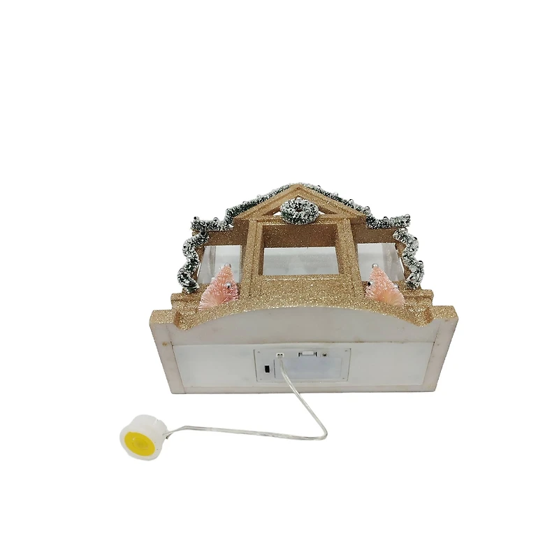 8" Gold Glitter House LED Tabletop Décor by Ashland®