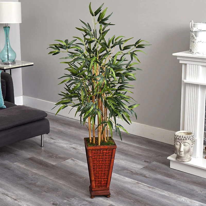 4.5ft. Bamboo Tree in Bamboo Tower Planter