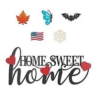 Glitzhome® 24" Metal Home Sweet Home Wall Décor with Changeable Shapes