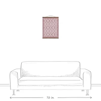 Folksy Pattern Teak Hanging Canvas Art