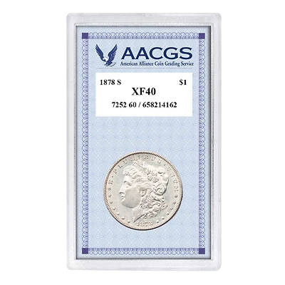 1878S "First-Year-of-Issue" Morgan Silver Dollar, Graded XF40