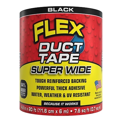 Flex Seal Super Wide Black Duct Tape